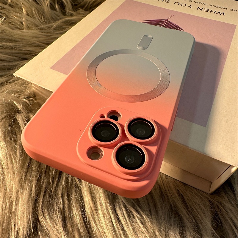 Liquid Silicone Dual-tone Gradient Magnetic Absorption Phone Case